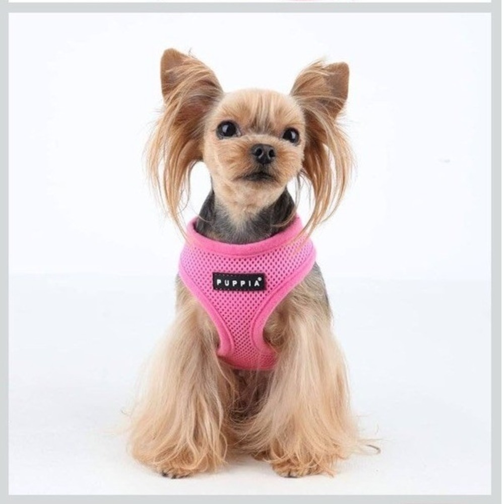 Puppia Soft Dog Harness Pink Air Mesh‎ Adjustable Comfort Vest PDCF-AC30 Size M